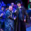 Graduate shaking the Vice Chancellors hand.