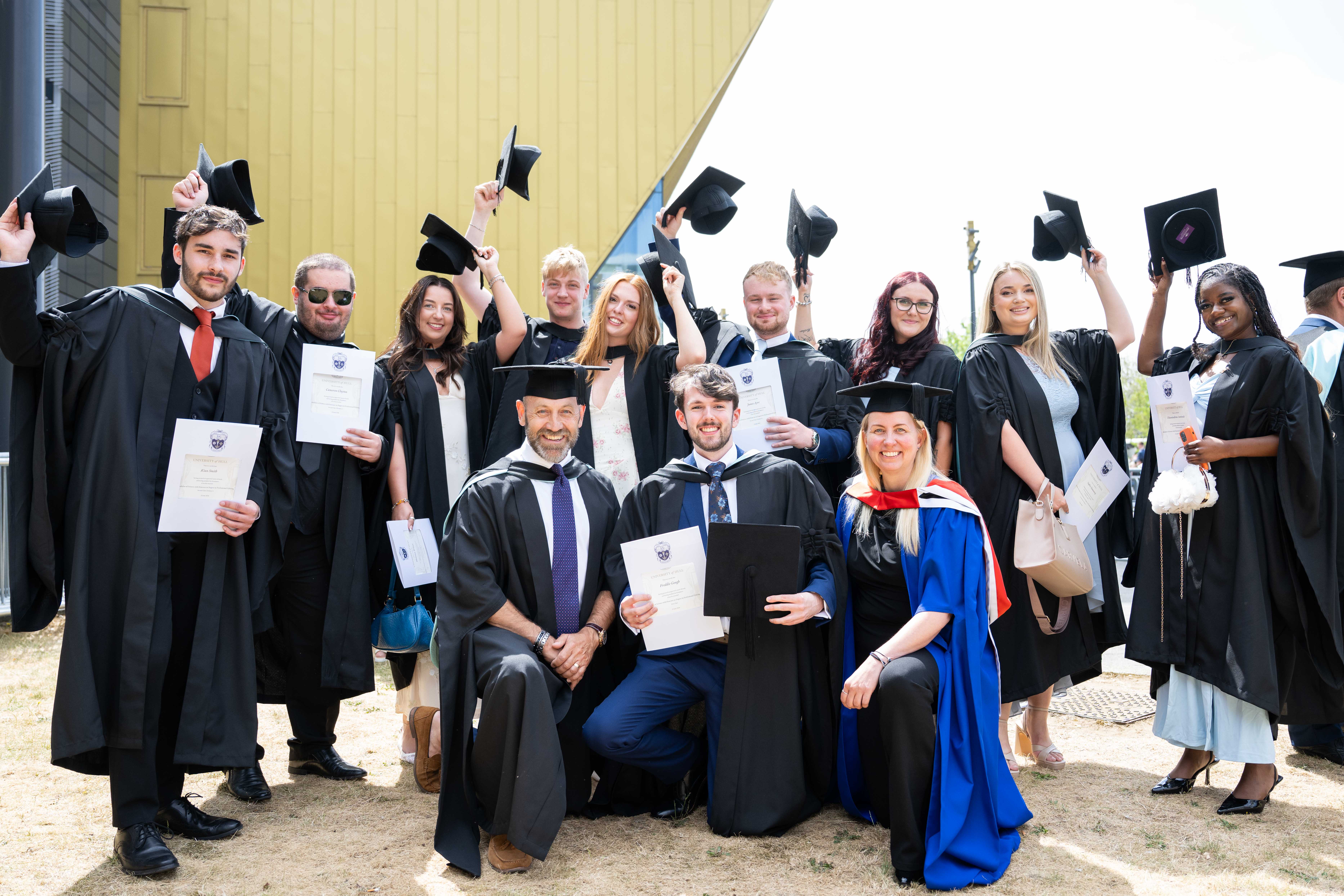 Graduates celebrating. 