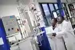 Engineering students in a lab