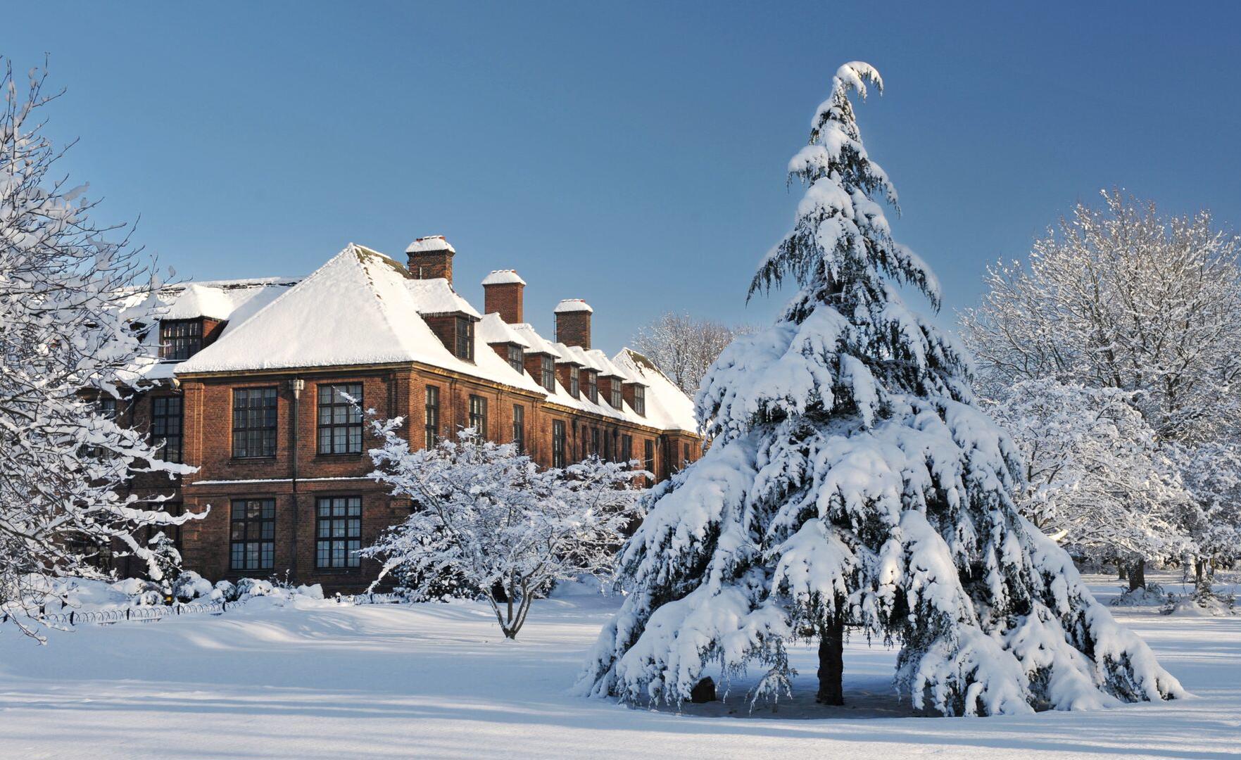 Cohen Building in the snow - Christmas venue hire