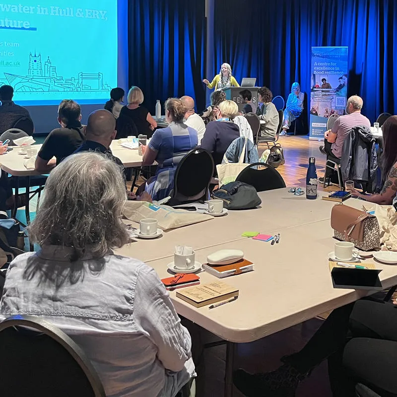 Prof Briony McDonagh addresses participants in the Community Water Futures workshop