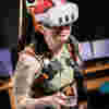 Woman using a VR headset
