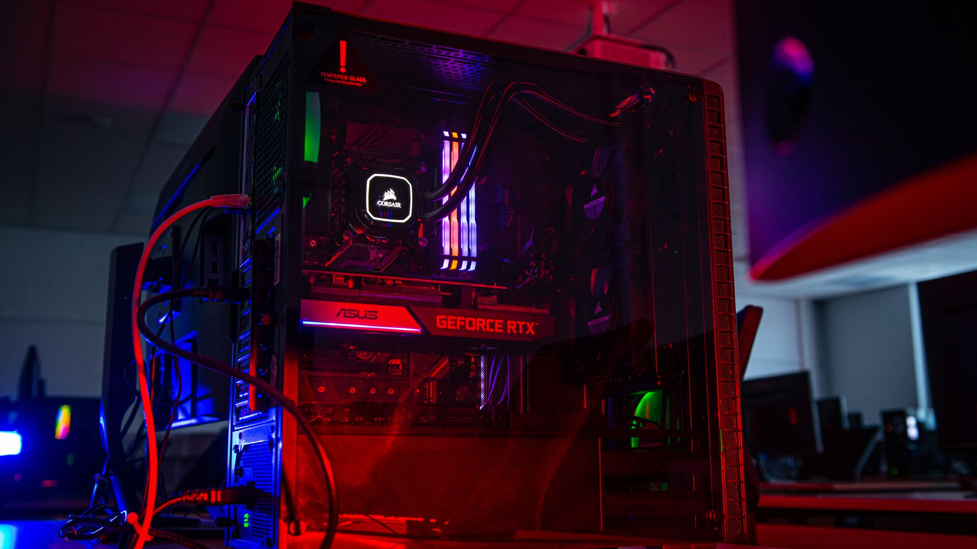 Close-up of a high powered computer in the Turing lab