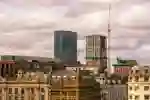 Manchester skyline with cloudy sky