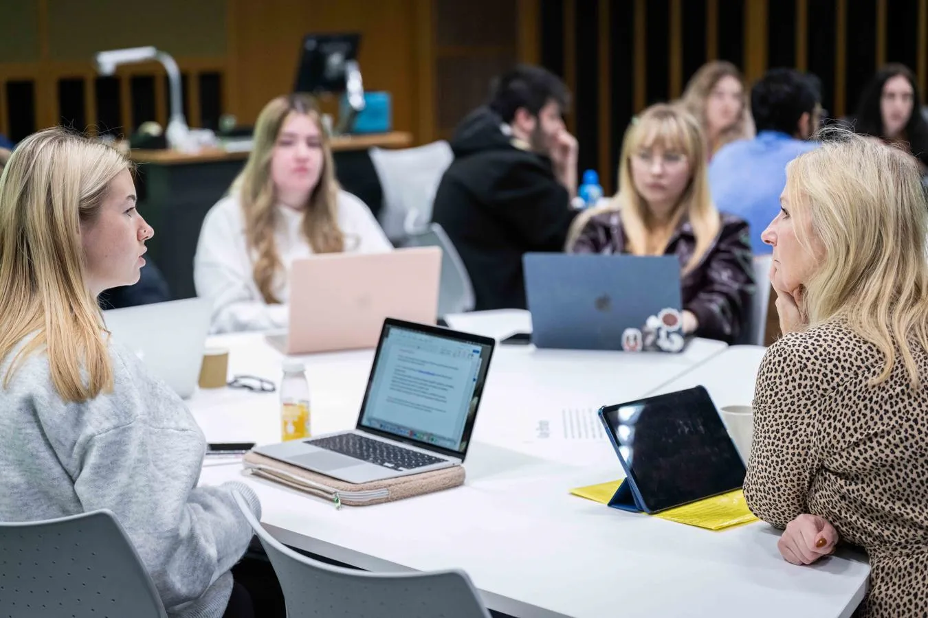 a group of students in a seminar