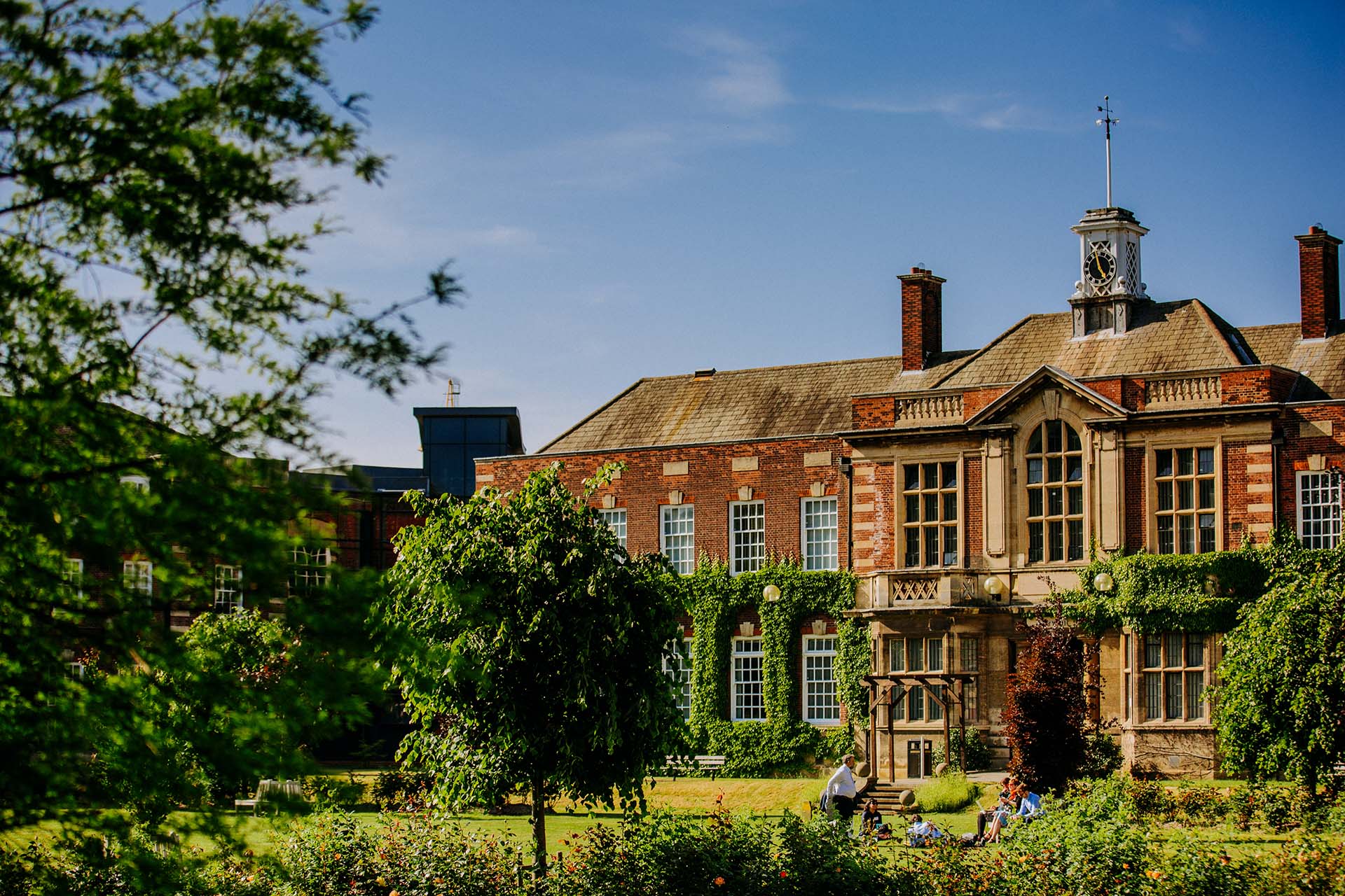 The exterior of the Derwent building which is a classical redbrick University style building