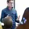 man teaching