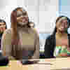 Two students in a Coaching and Mentoring in Education class at Hull University.