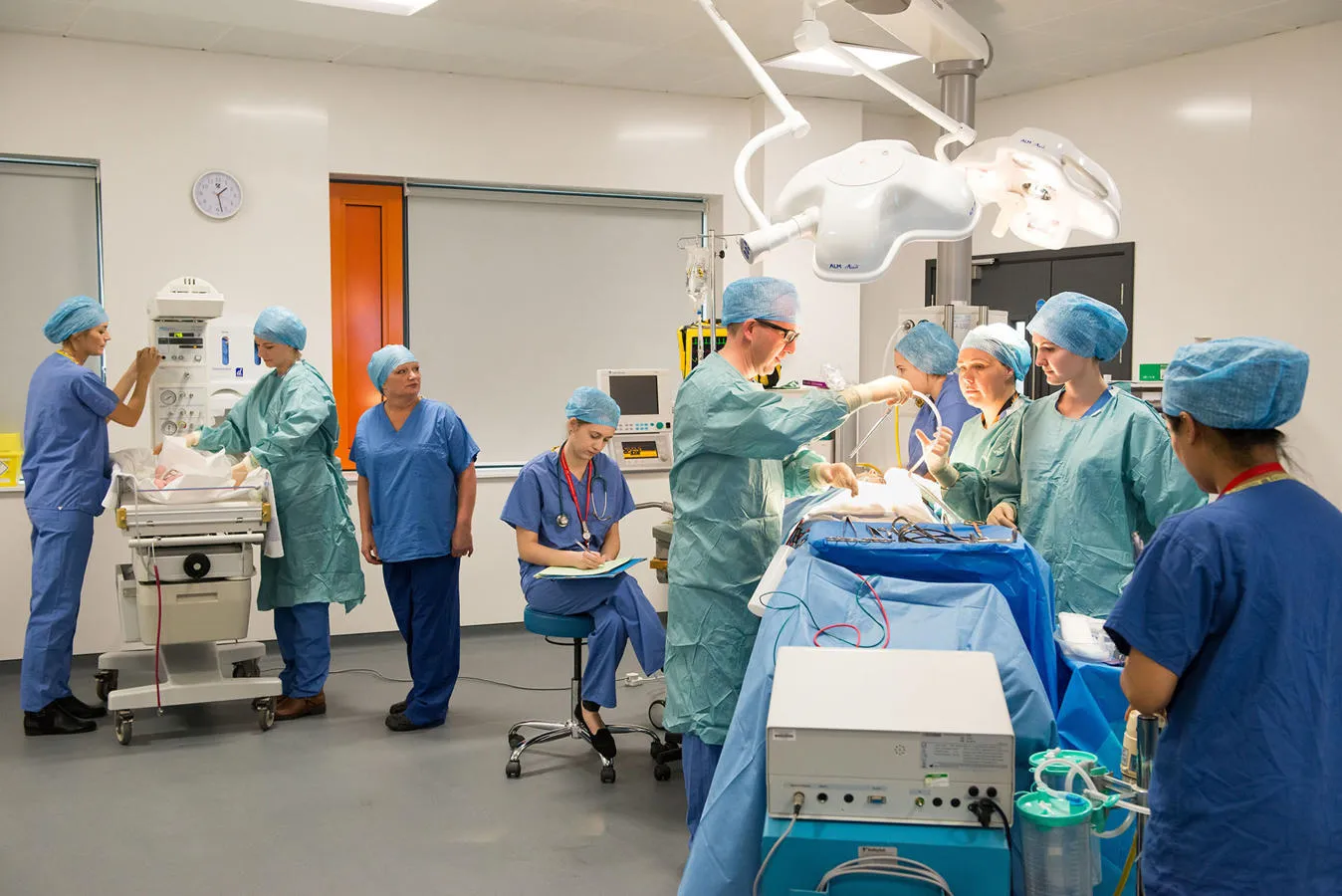 Students at a practical session in the Allam Medical Building