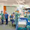 Students at a practical session in the Allam Medical Building