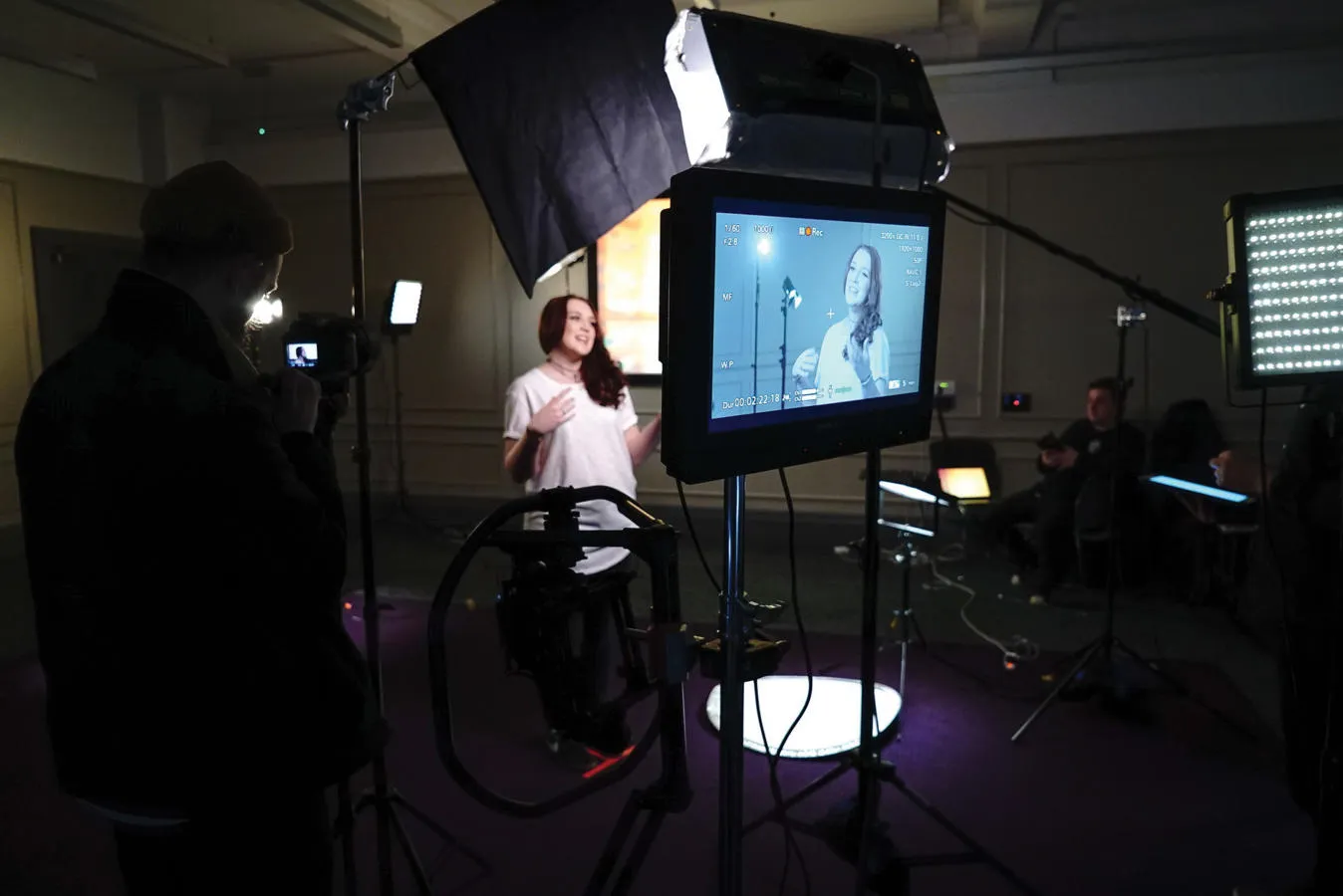 Filming a media campaign at the University of Hull