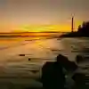 Mudflats in front of the Humber Bridge