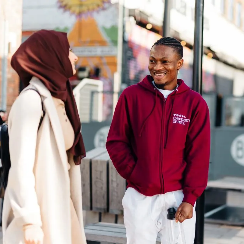 Students down Humber Street in Hull