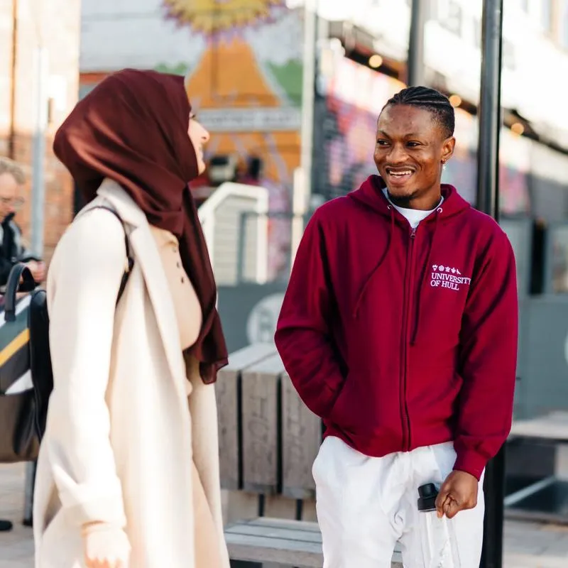 Students down Humber Street in Hull