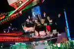 Students on Hull Fair ride.