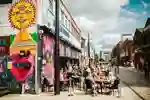 groups of diners sat outside enjoying drinks and food on Hull's trendy Humber Street