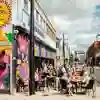 groups of diners sat outside enjoying drinks and food on Hull's trendy Humber Street