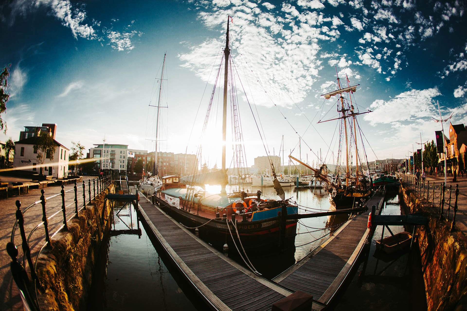 sailing boats on Hull Marina