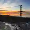 Humber bridge at sunset