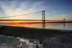 The humber bridge at sunsent