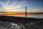 The humber bridge at sunsent