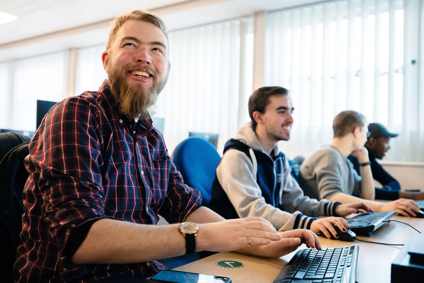 Students working in the SuperLab Computer Suite