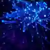 Abstract representation of blue laser lights