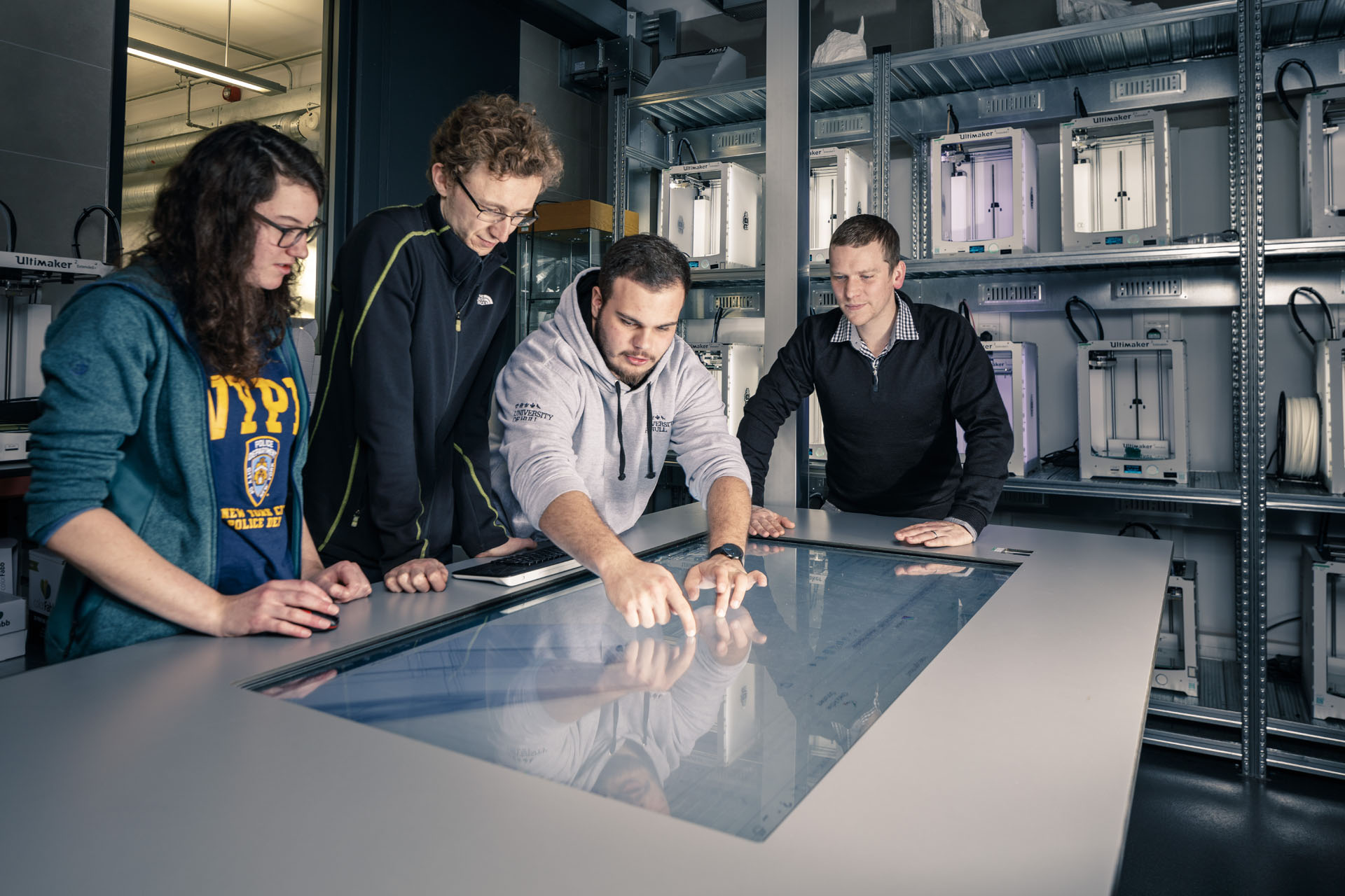 Mechanical Engineering students in the Swift Additive Manufacturing Space at the University of Hull