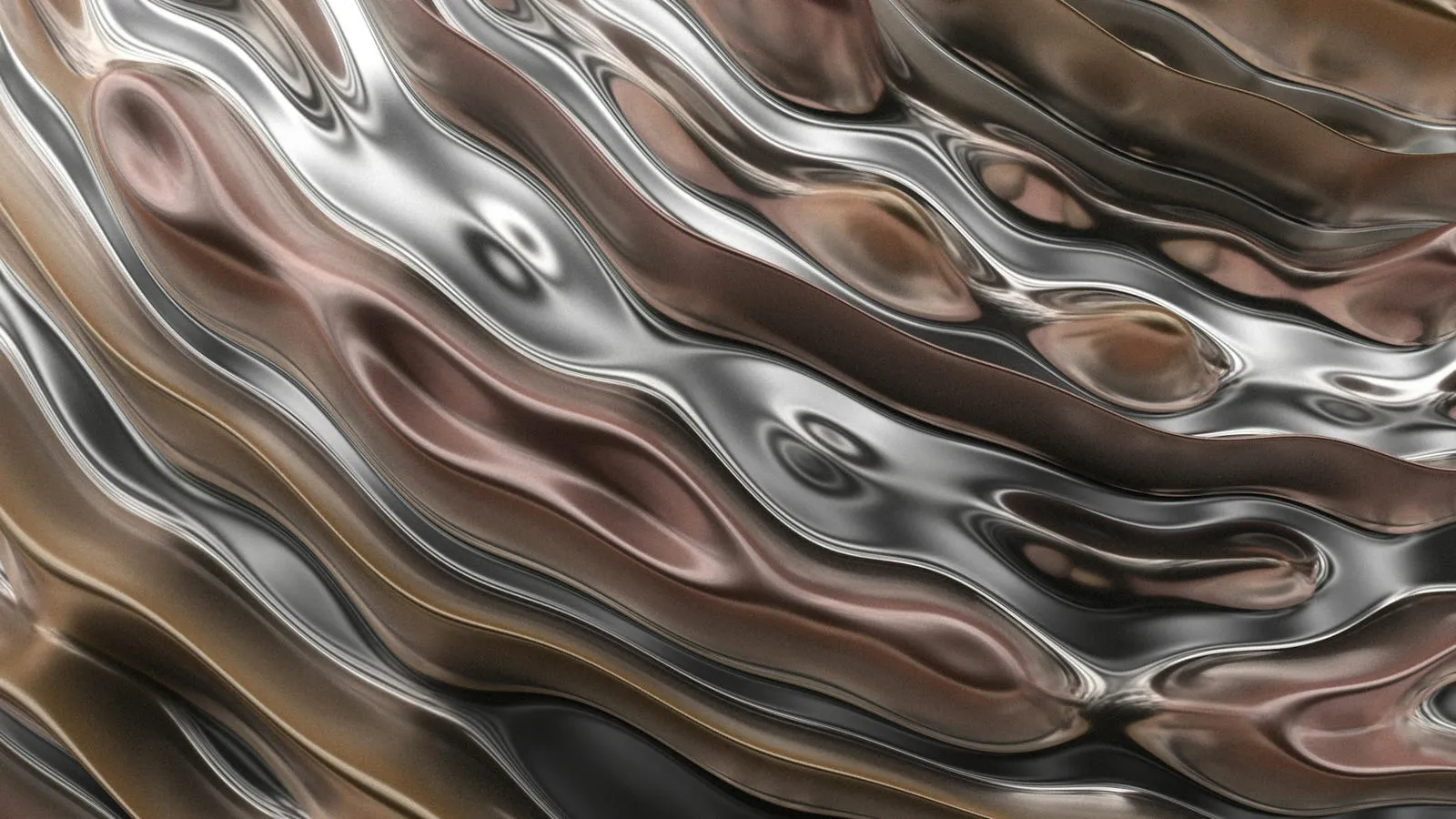 Abstract metallic shapes