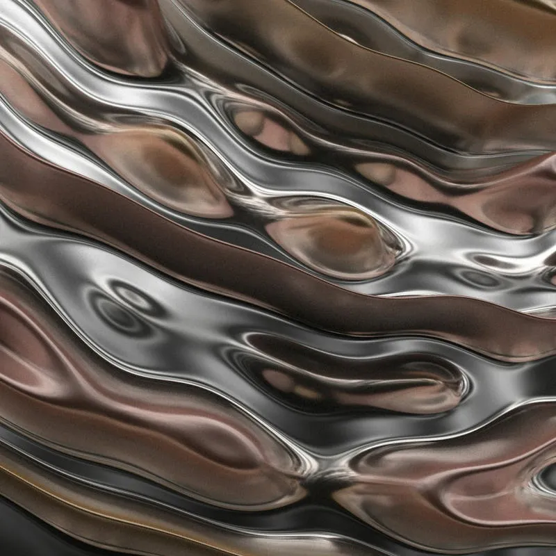 Abstract metallic shapes