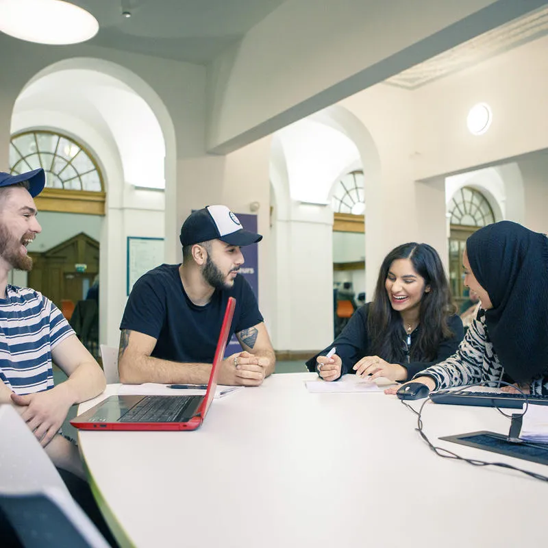 A group of students seated at a table