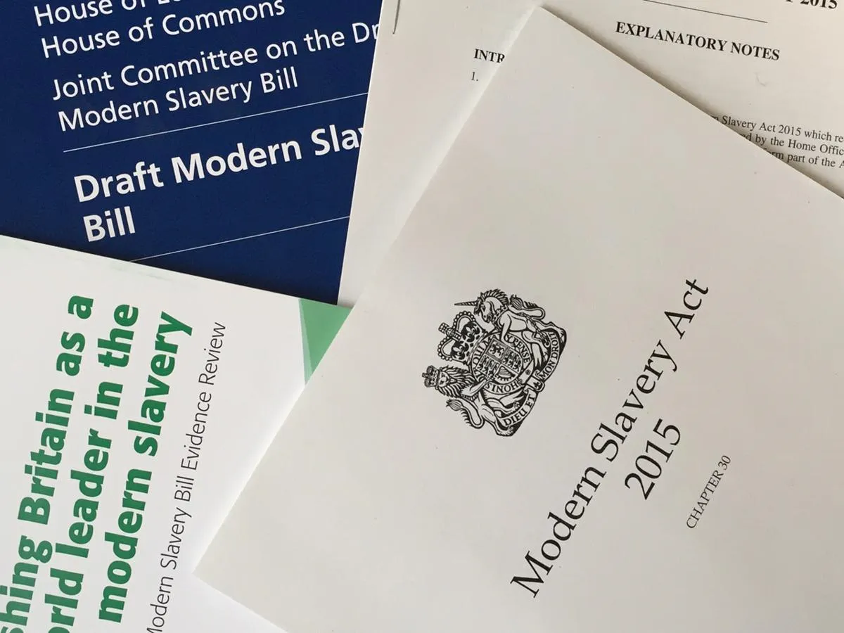 Printed copies of the Modern Slavery Act 2015
