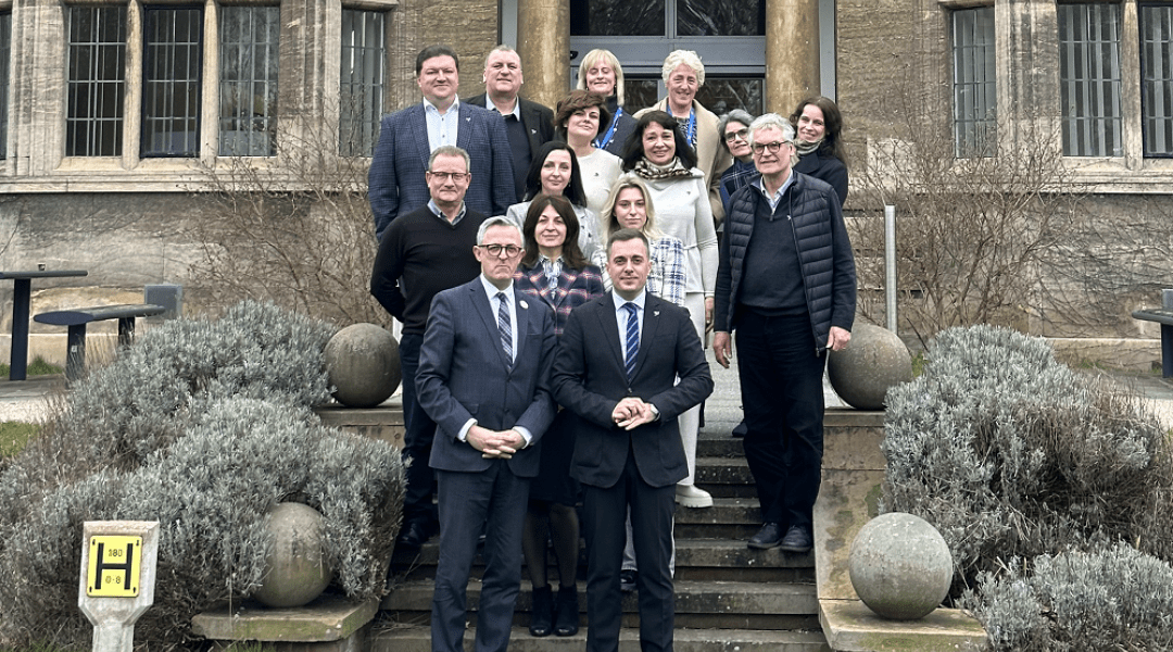 MSU academics stood infront of Hull's Derwent building