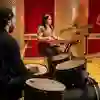 A band in the studio