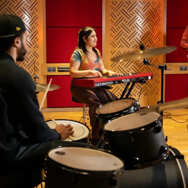 A band in the studio