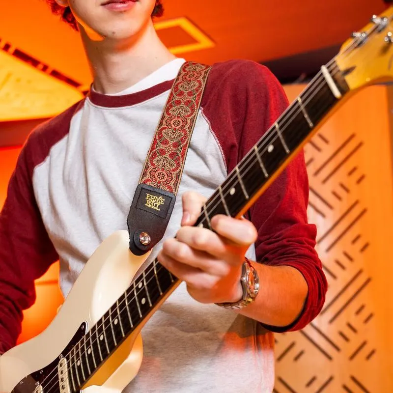 Student playing the guitar