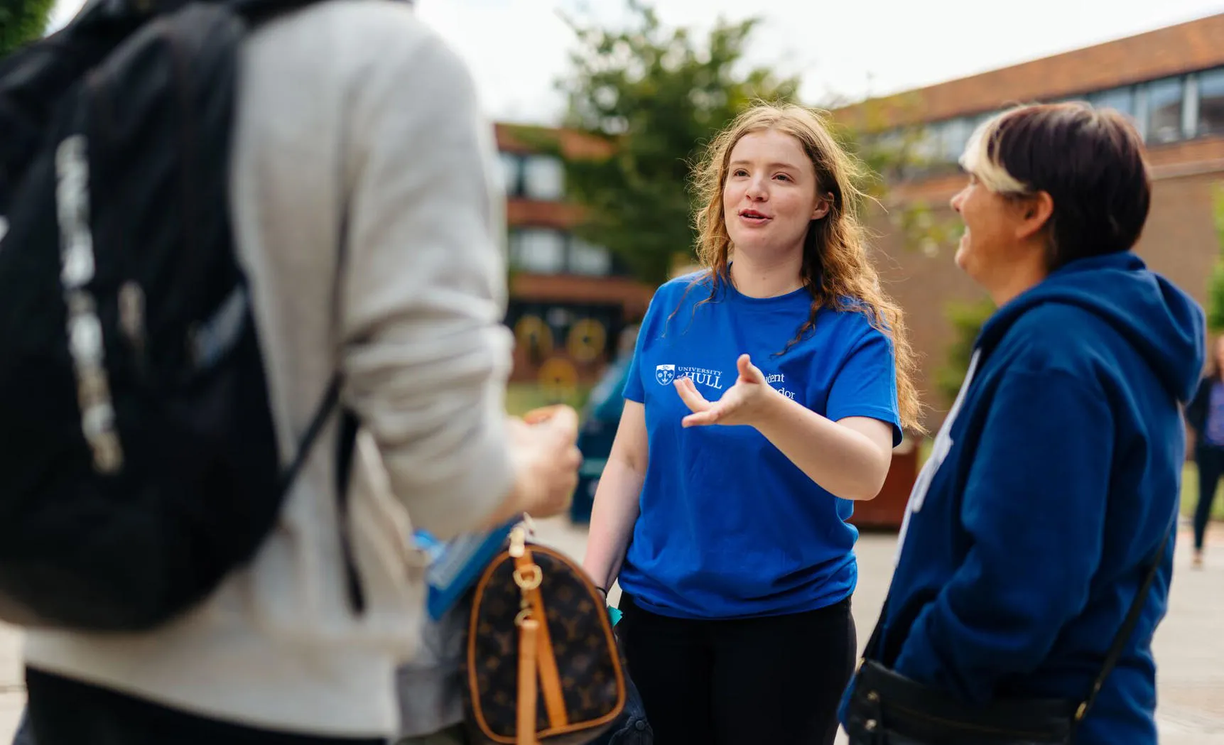 Student ambassador working during an Open Day at the University of Hull