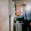 Student teacher writing on a whiteboard