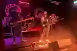 A four member band play a gig in the Polar Bear.