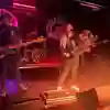 A four member band play a gig in the Polar Bear.