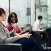 International students working