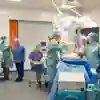Students at a practical session in the Allam Medical Building