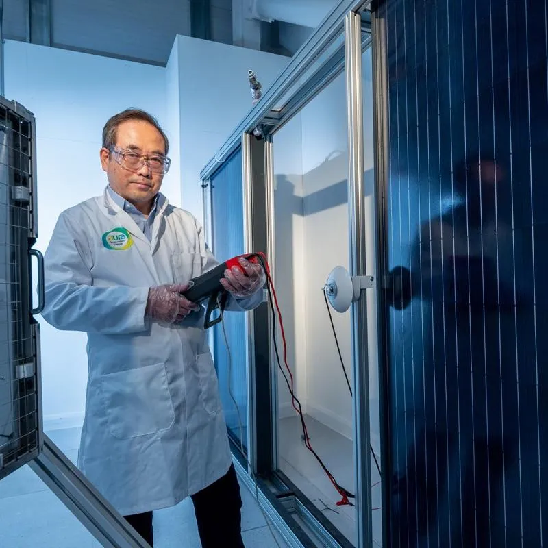 A professor doing tests