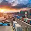 Railway and shipping containers.