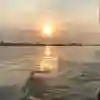 Mekong River sunset from a boat