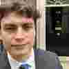 Robbie Hawkins - University of Hull Alumni outside 10 Downing Street