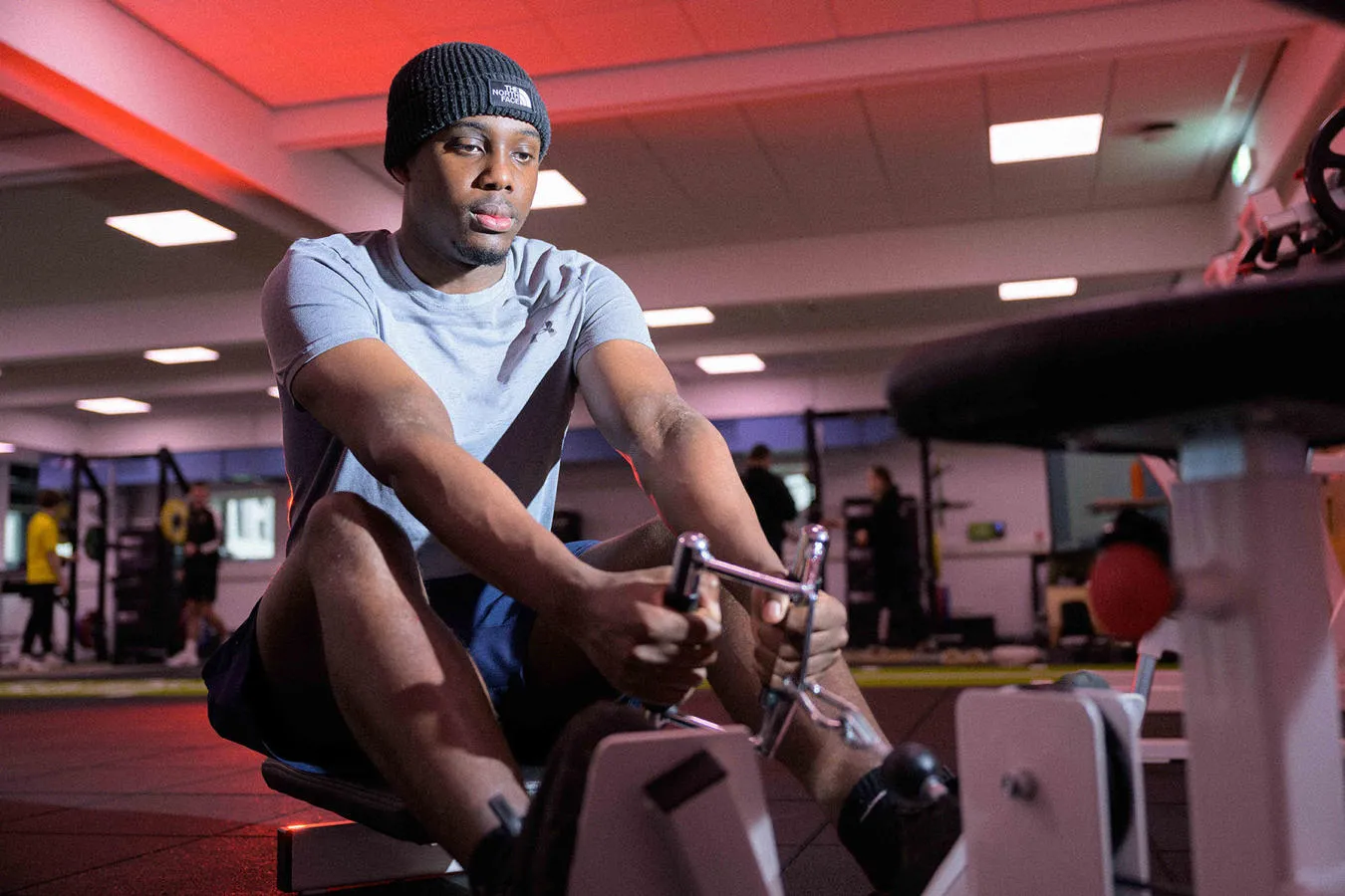 A man doing strength and conditioning