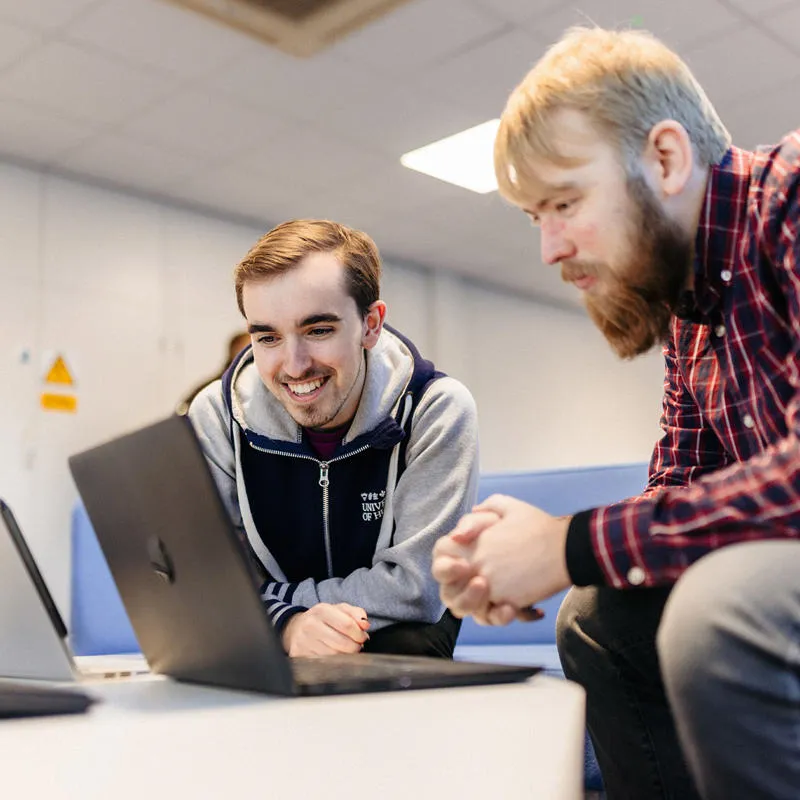 Students using the collaboration suite