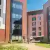 Students walking through The Courtyard