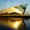 the deep aquarium at sunset